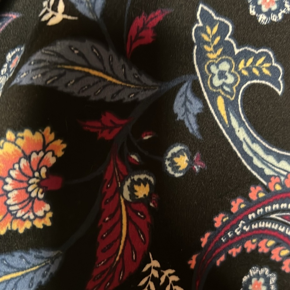 Women’s French Laundry Size Large Black Print Polyester Spandex Pants w/ Pockets - Picture 4 of 8